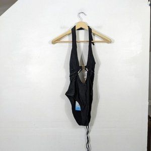 RIVER ISLAND Women's Black Circlet Strappy One Piece Swimsuit NWT Size 8